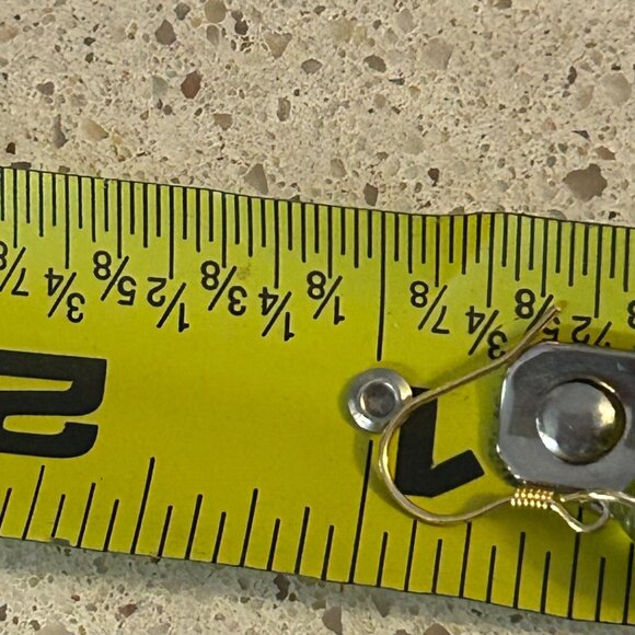 Handmade Green Teardrop Glass Earrings With Sterling Silver Wire Hooks For Women - Picture 15 of 15